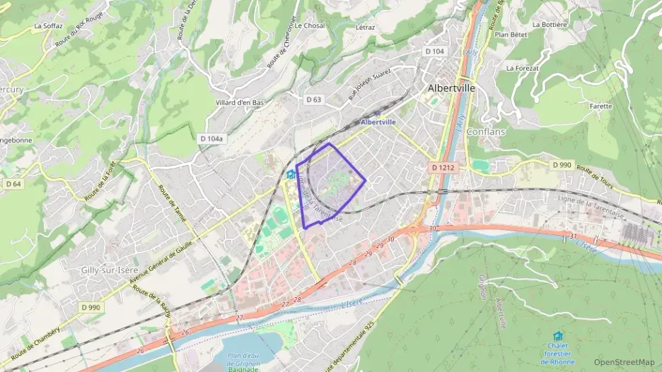 Appartement 55 m² trois pièces à vendre à Albertville