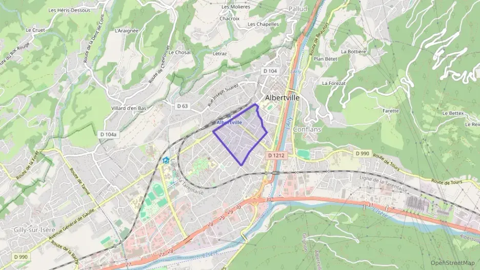 Appartement 65 m² quatre pièces à vendre à Albertville