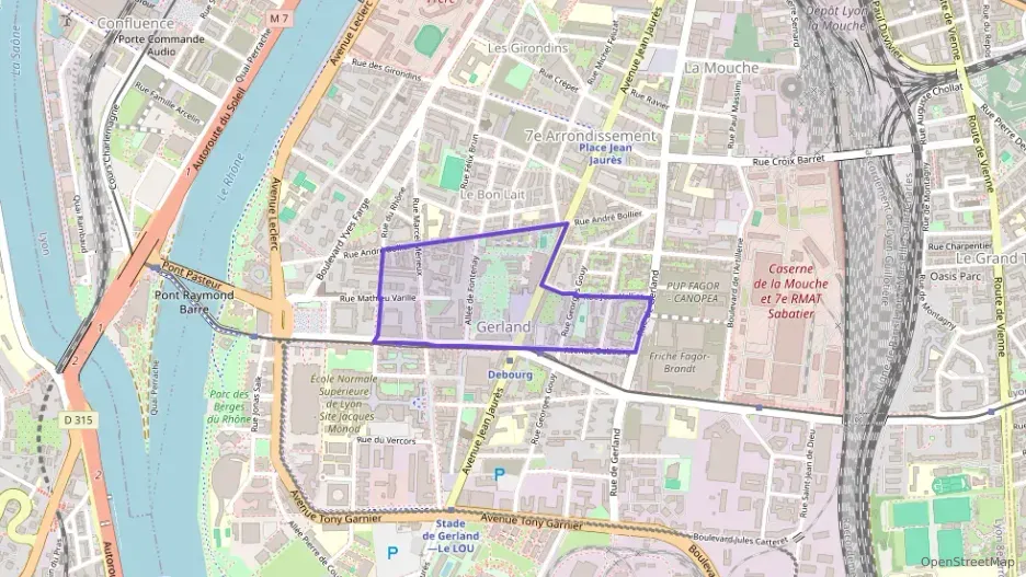 Appartement 46 m² deux pieces à vendre à Lyon 7e Arrondissement