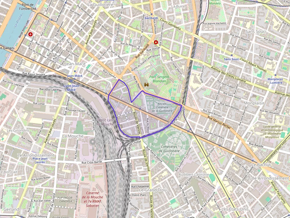 Appartement 45 m² une piece à vendre à Lyon 7e Arrondissement