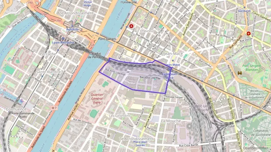 Appartement 45 m² deux pieces à vendre à Lyon 7e Arrondissement