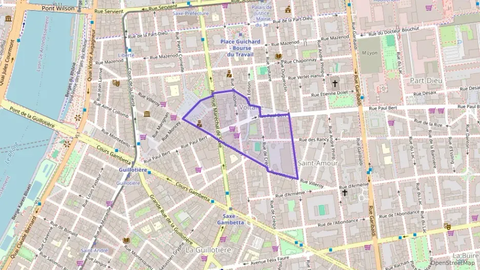 Appartement 53 m² deux pieces à vendre à Lyon 3e Arrondissement