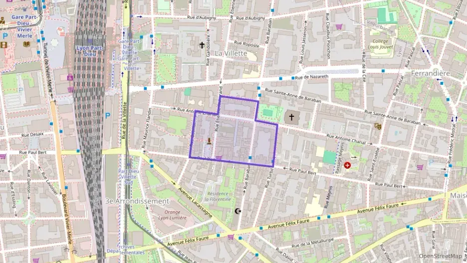 Appartement 46 m² deux pieces à vendre à Lyon 3e Arrondissement