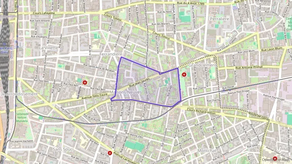 Appartement 49 m² deux pieces à vendre à Villeurbanne