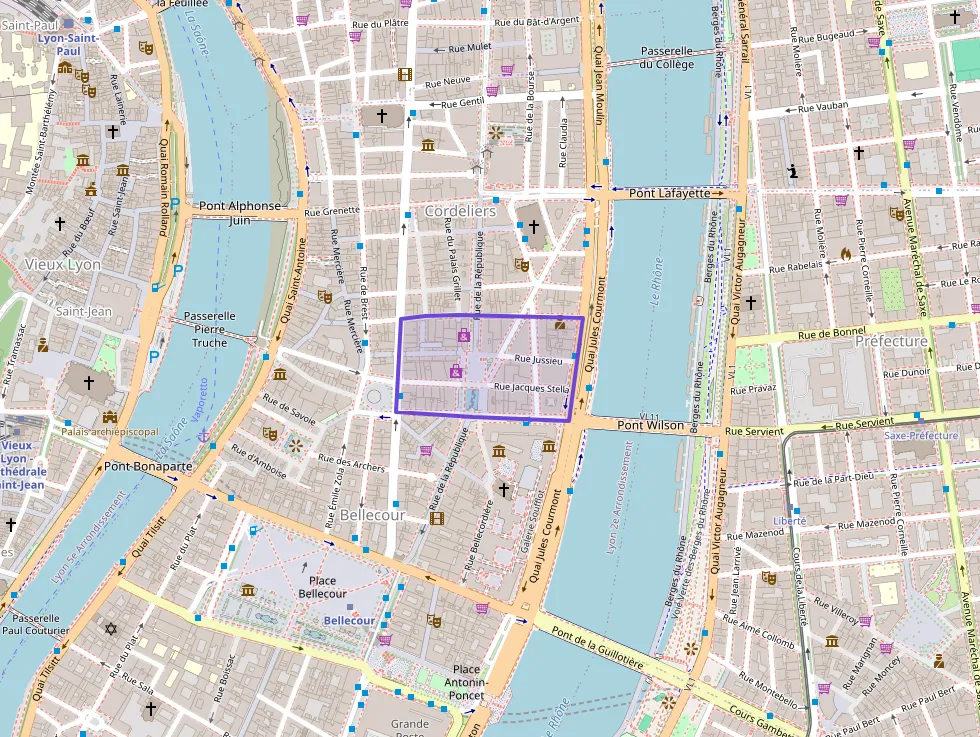 Appartement 70 m² deux pieces à vendre à Lyon 2e Arrondissement