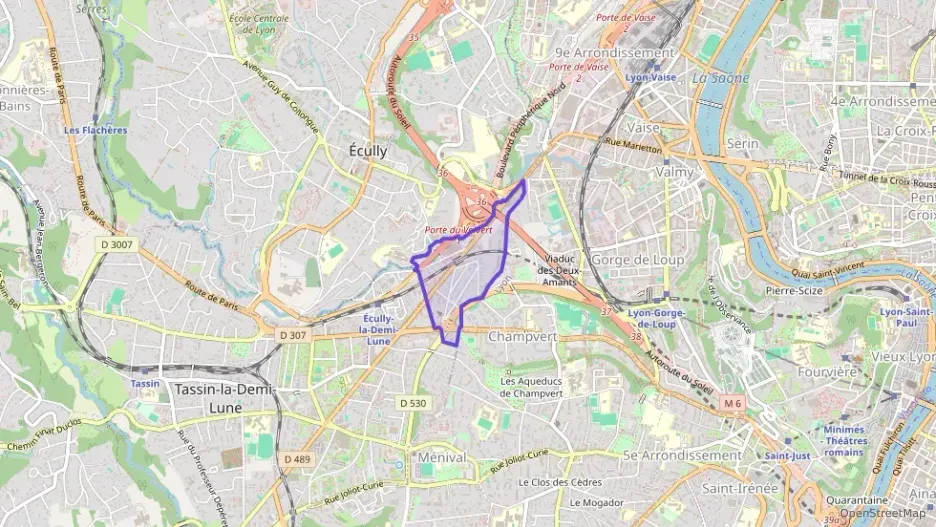 Appartement 50 m² deux pieces à vendre à Tassin-la-Demi-Lune