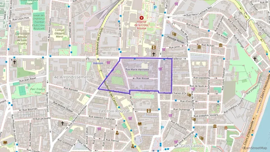 Appartement 47 m² deux pieces à vendre à Lyon 4e Arrondissement