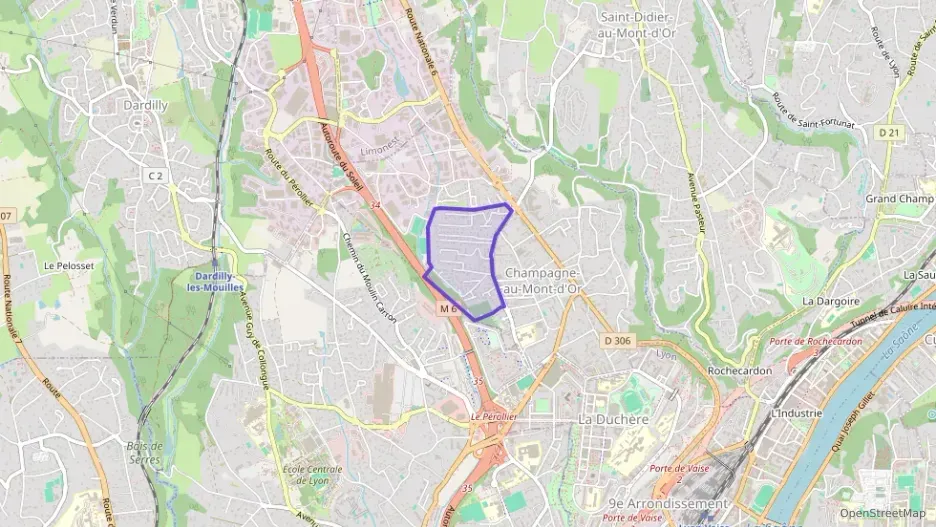 Appartement 60 m² trois pièces à vendre à Champagne-au-Mont-d`Or