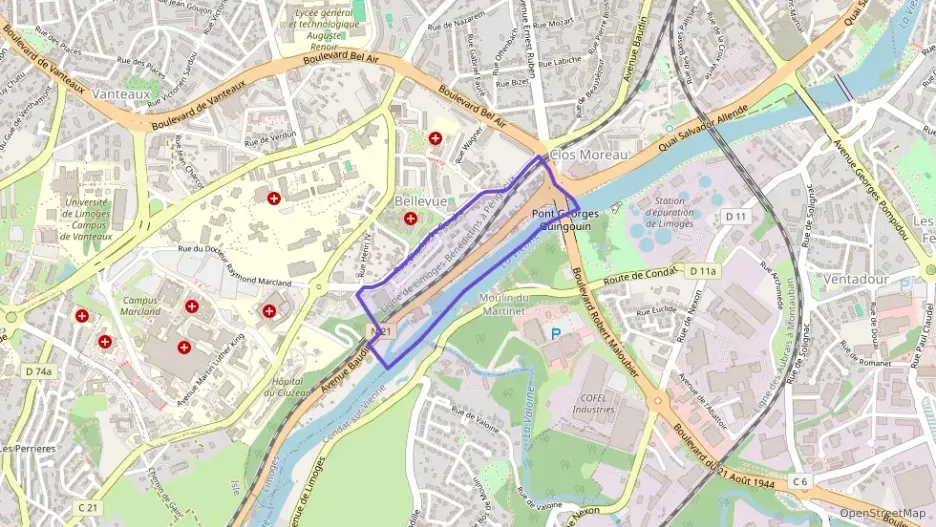 Appartement 45 m² une piece à vendre à Limoges