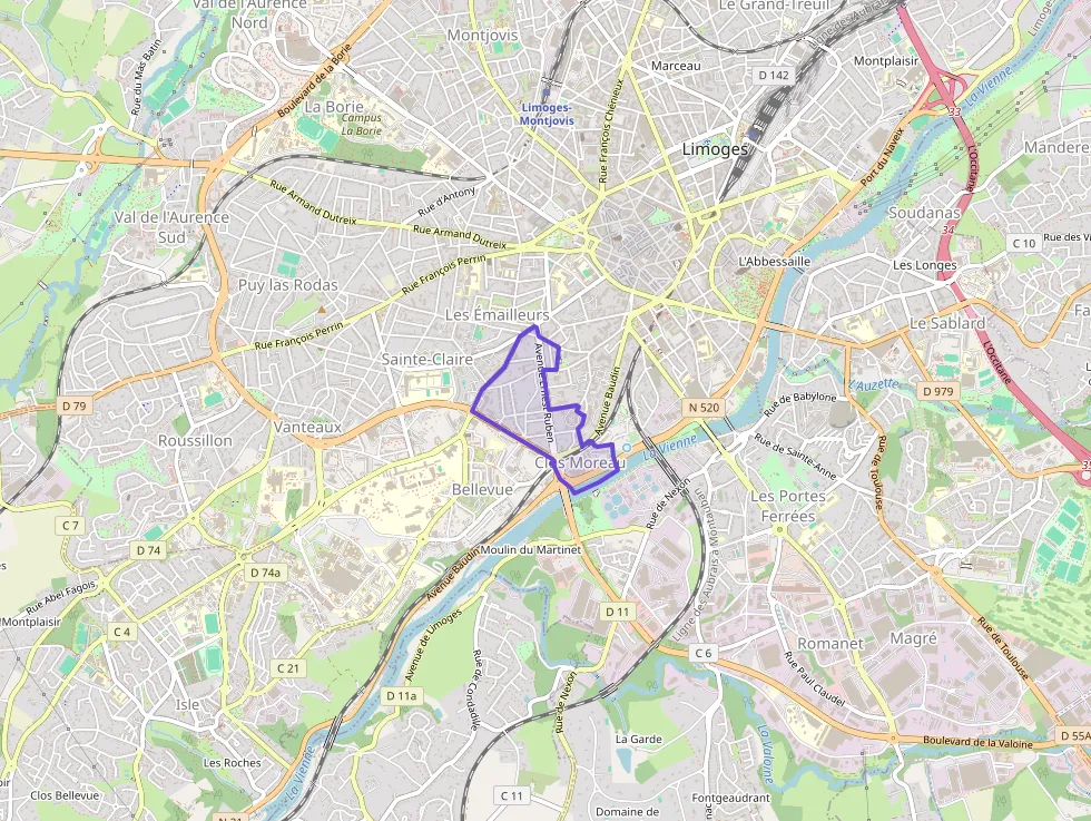 Appartement 67 m² trois pièces à vendre à Limoges