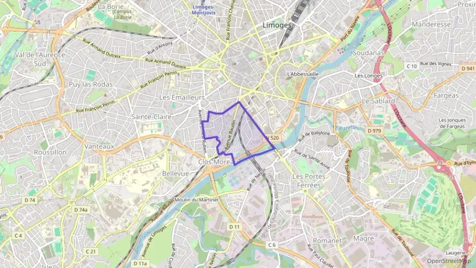 Appartement 50 m² quatre pièces à vendre à Limoges