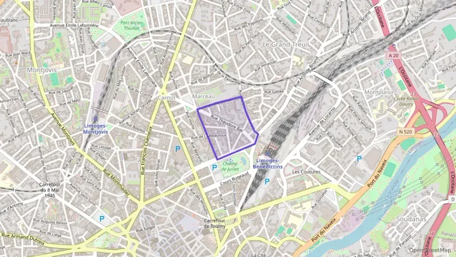 Appartement 44 m² une piece à vendre à Limoges