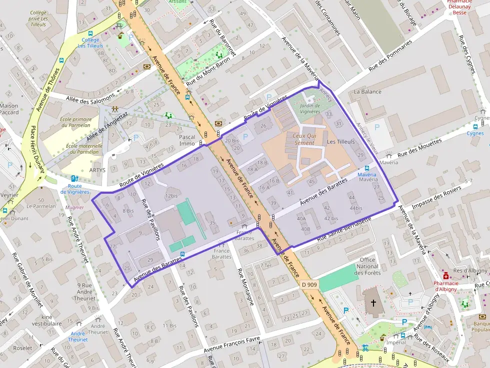 Appartement 49 m² deux pieces à vendre à Annecy