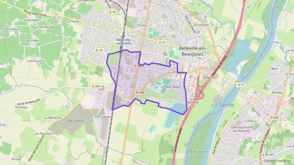 Appartement 53 m² deux pieces à vendre à Belleville-en-Beaujolais