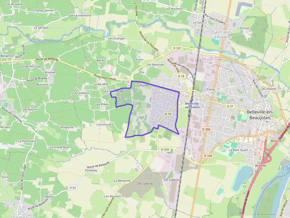 Appartement 55 m² deux pieces à vendre à Belleville-en-Beaujolais