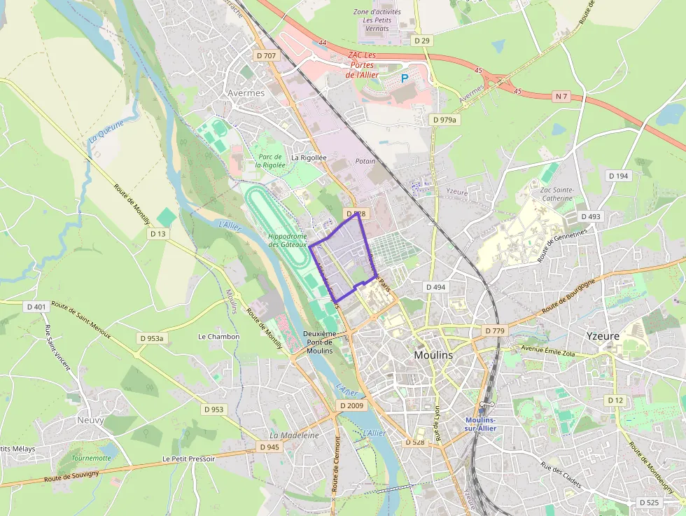 Appartement 55 m² trois pièces à vendre à Moulins