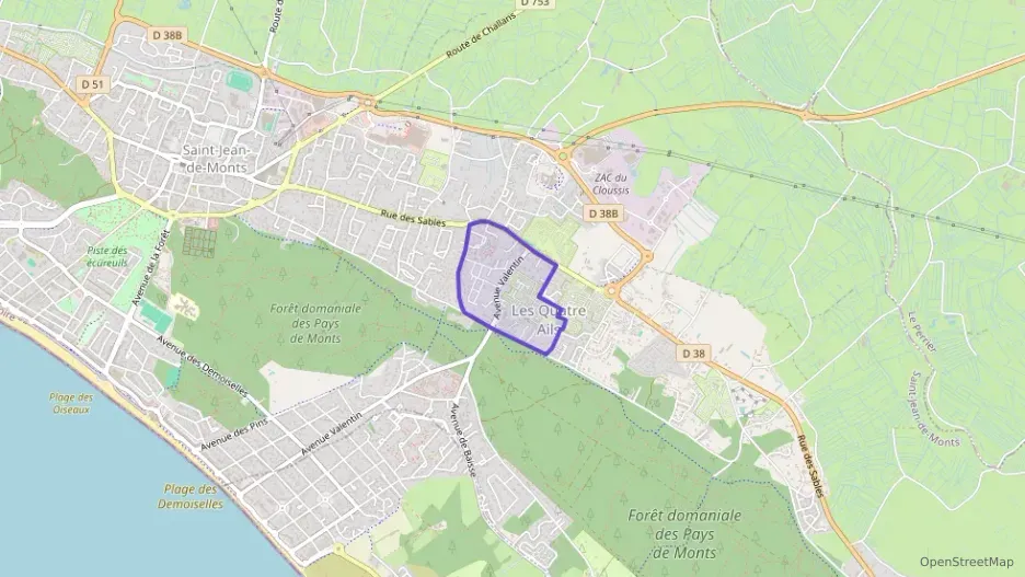 Appartement 47 m² quatre pièces à vendre à Saint-Jean-de-Monts