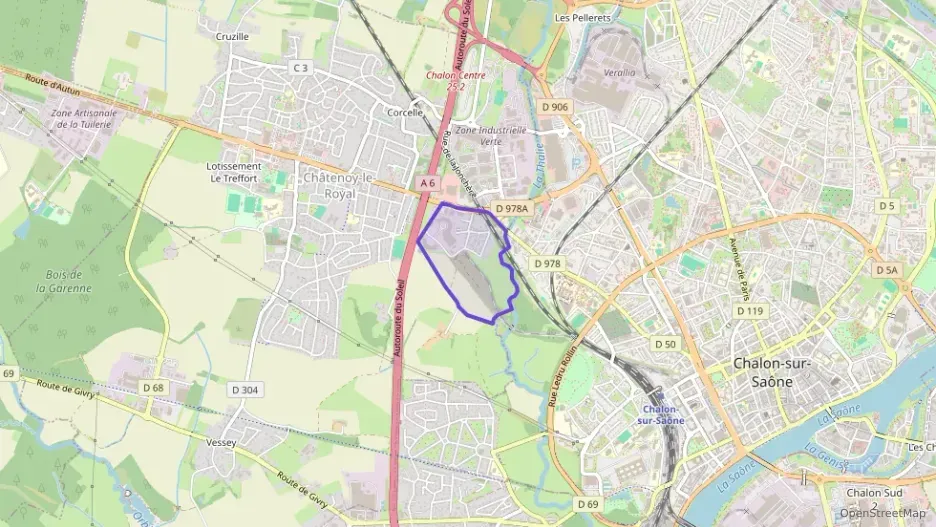 Appartement 70 m² deux pieces à vendre à Châtenoy-le-Royal