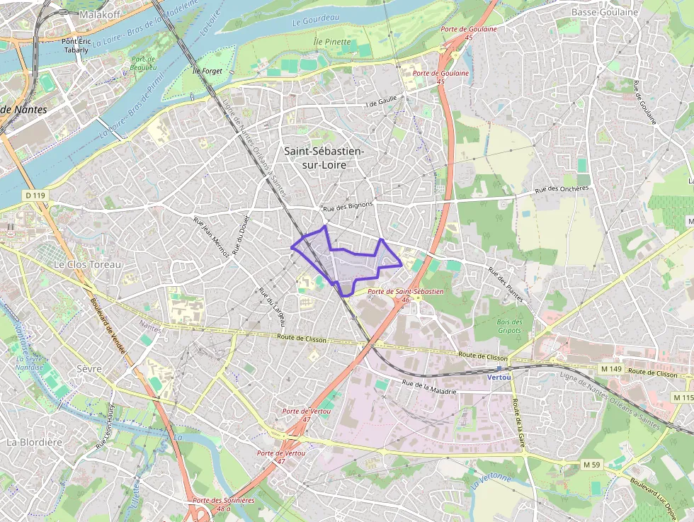 Appartement 46 m² deux pieces à vendre à Saint-Sébastien-sur-Loire