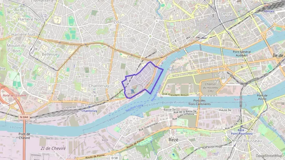 Appartement 55 m² deux pieces à vendre à Nantes