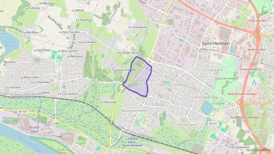 Appartement 60 m² trois pièces à vendre à Saint-Herblain