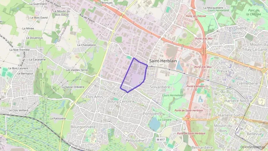 Appartement 50 m² deux pieces à vendre à Saint-Herblain