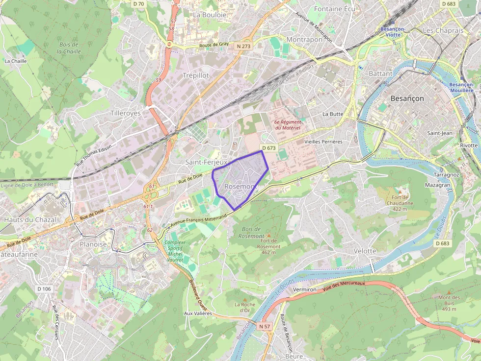 Appartement 50 m² trois pièces à vendre à Besançon