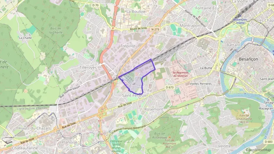 Appartement 42 m² deux pieces à vendre à Besançon