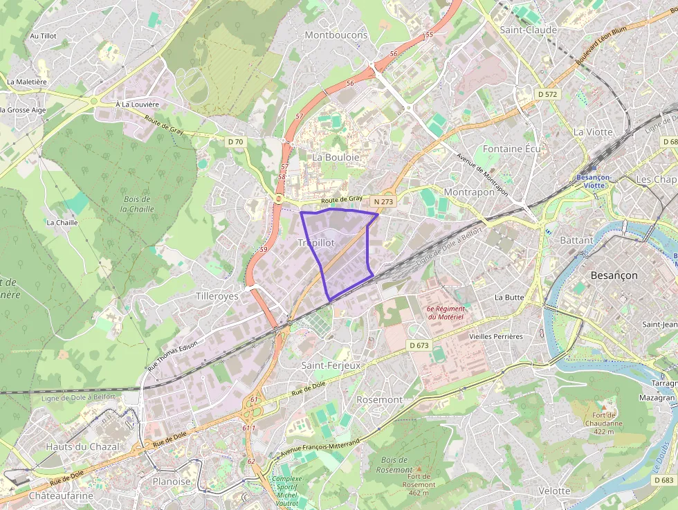 Appartement 67 m² une piece à vendre à Besançon