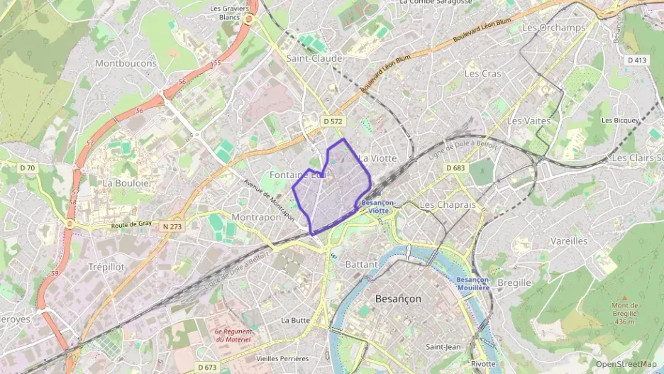 Appartement 36 m² une piece à vendre à Besançon