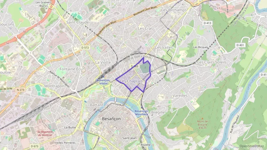 Appartement 56 m² trois pièces à vendre à Besançon