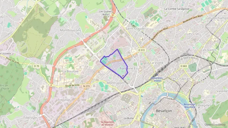 Appartement 66 m² quatre pièces à vendre à Besançon