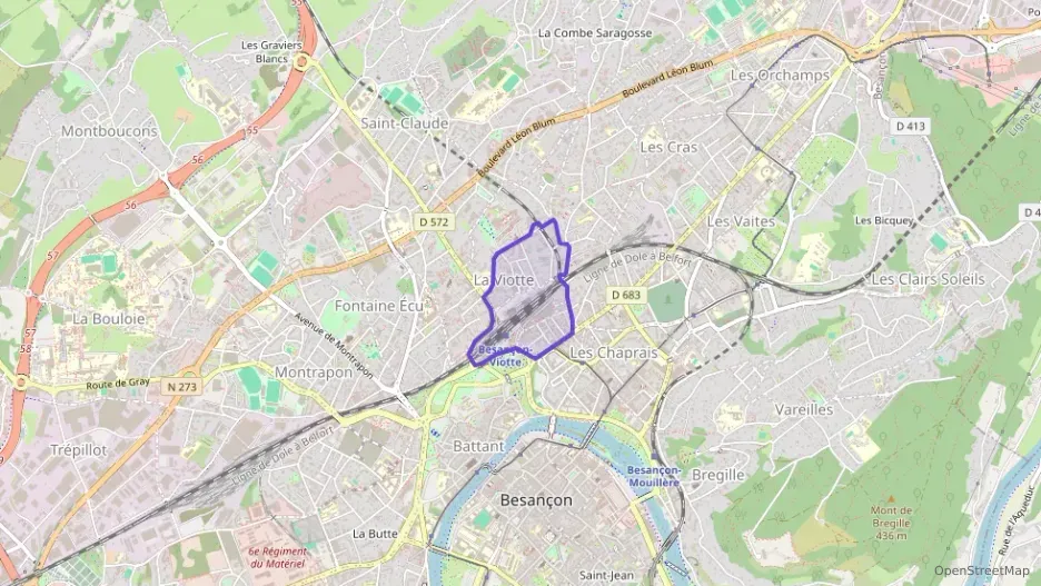 Appartement 50 m² deux pieces à vendre à Besançon