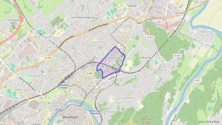 Appartement 72 m² quatre pièces à vendre à Besançon