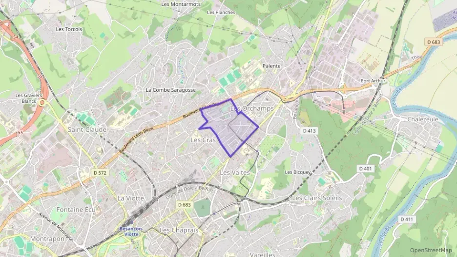 Appartement 51 m² trois pièces à vendre à Besançon