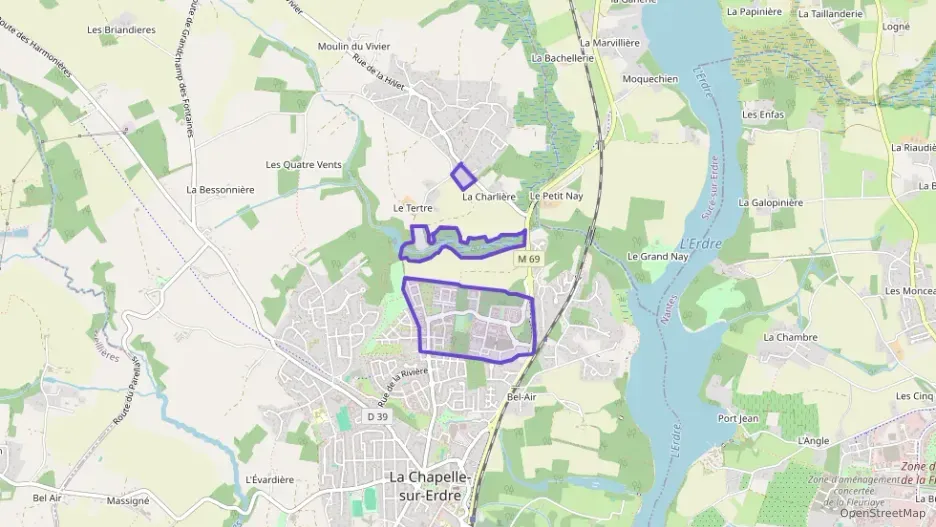 Appartement 62 m² trois pièces à vendre à La Chapelle-sur-Erdre