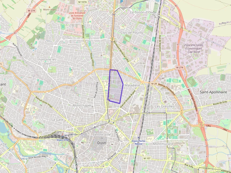 Appartement 65 m² deux pieces à vendre à Dijon