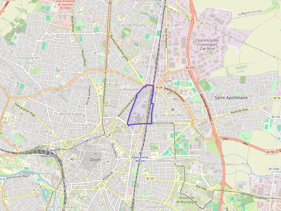 Appartement 53 m² trois pièces à vendre à Dijon