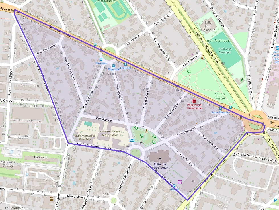 Appartement 39 m² une piece à vendre à Dijon