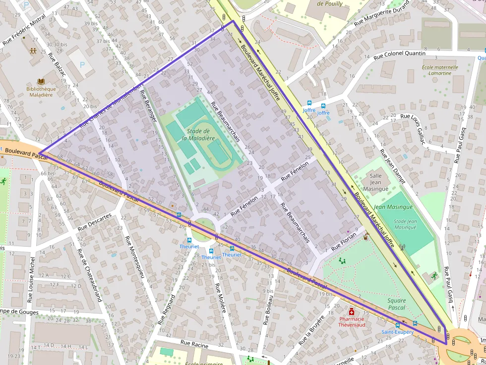 Appartement 70 m² trois pièces à vendre à Dijon