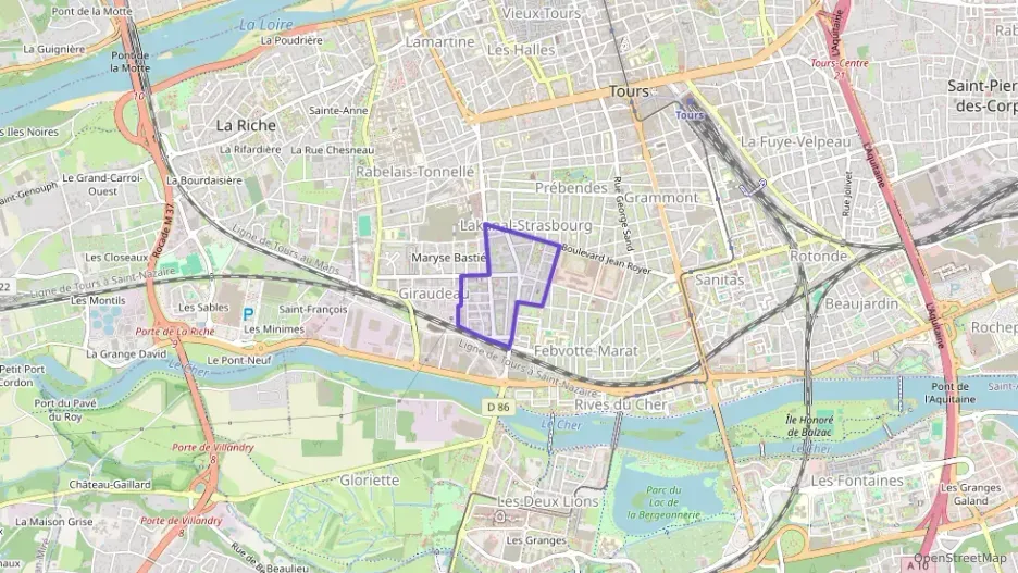 Appartement 72 m² trois pièces à vendre à Tours