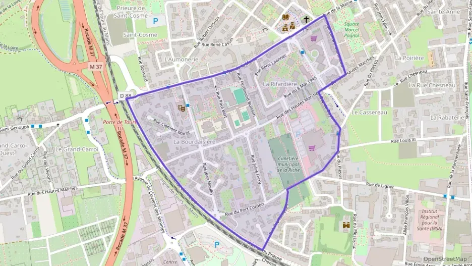 Appartement 44 m² deux pieces à vendre à La Riche