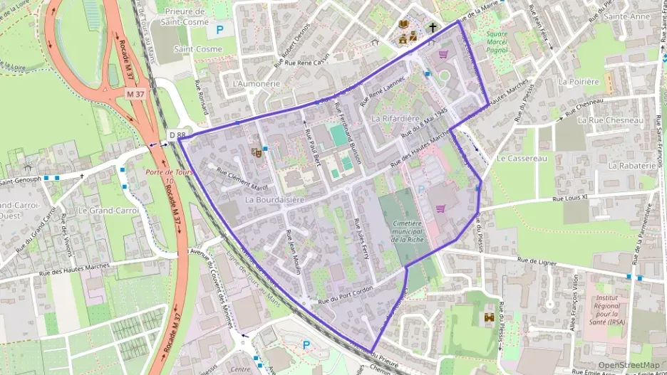 Appartement 50 m² deux pieces à vendre à La Riche
