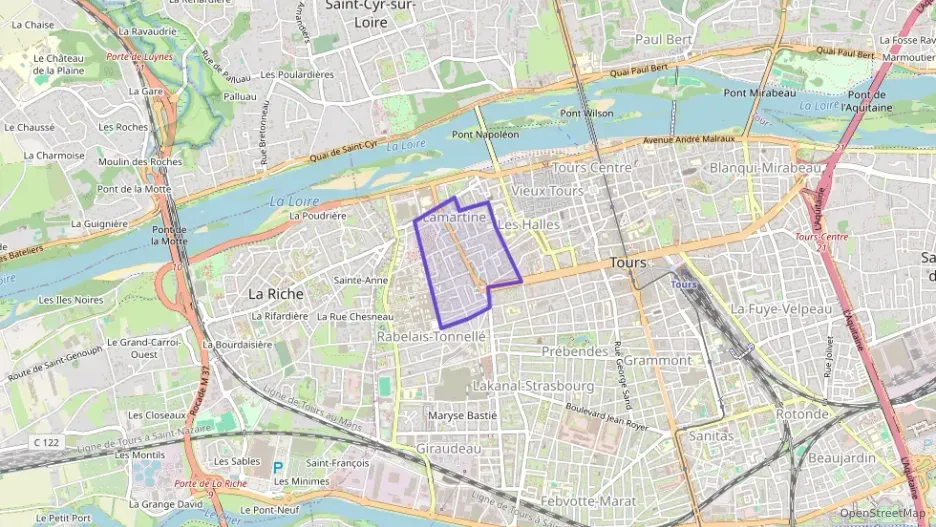 Appartement 52 m² trois pièces à vendre à Tours