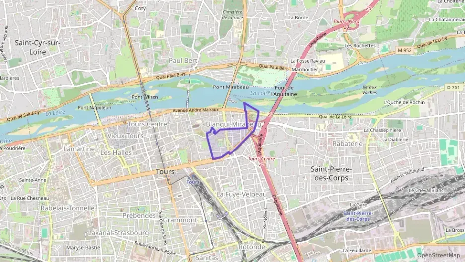 Appartement 70 m² quatre pièces à vendre à Tours