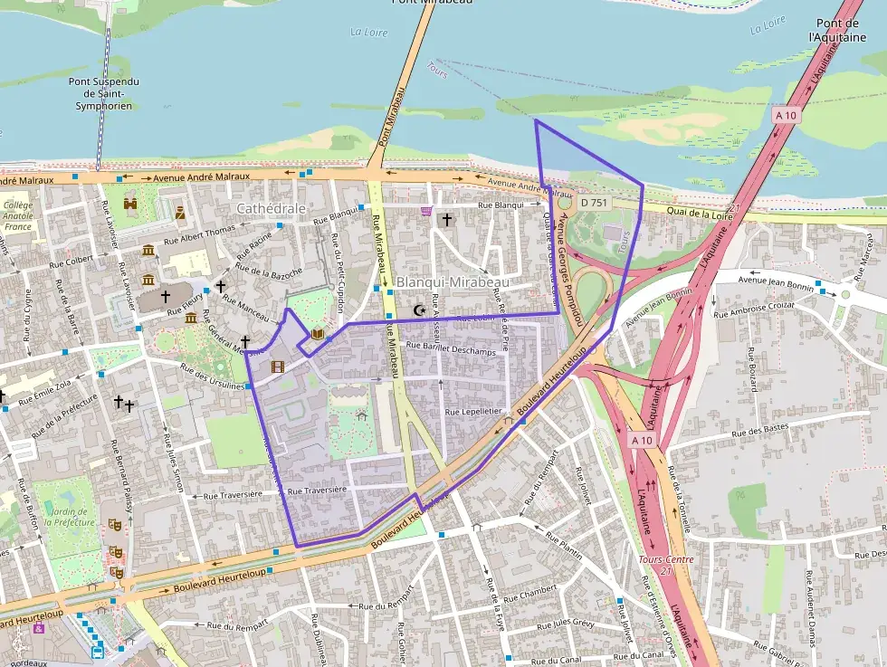 Appartement 70 m² quatre pièces à vendre à Tours