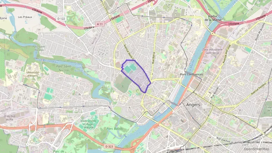 Appartement 61 m² trois pièces à vendre à Angers