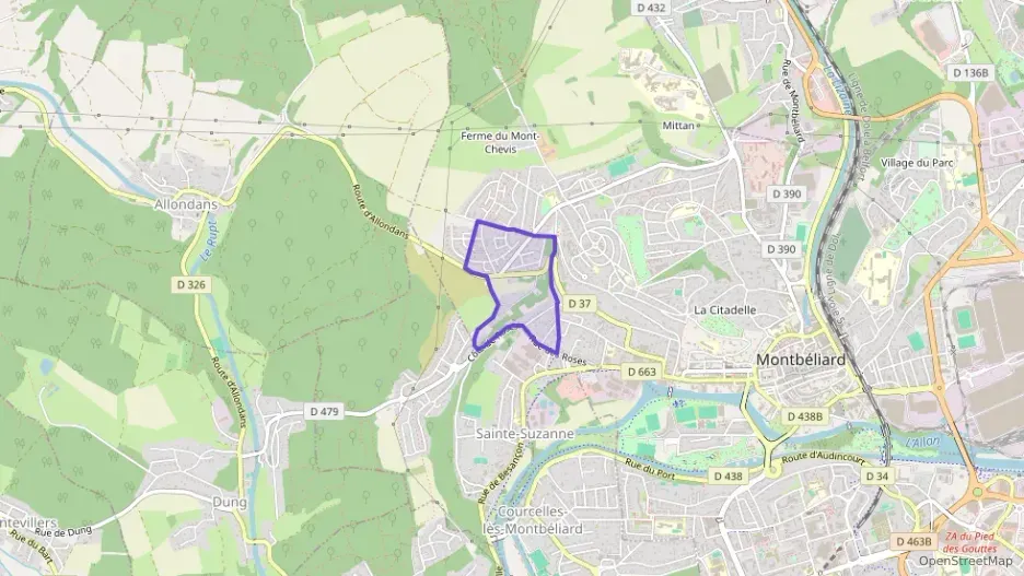 Appartement 66 m² quatre pièces à vendre à Montbéliard