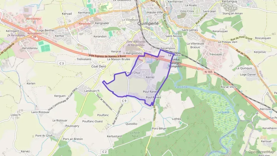 Appartement 52 m² trois pièces à vendre à Quimperlé