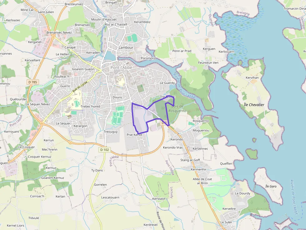 Appartement 62 m² trois pièces à vendre à Pont-l`Abbé